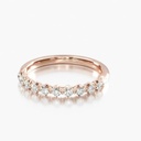 Round Cut Diamond Half Eternity Wedding Band for Women