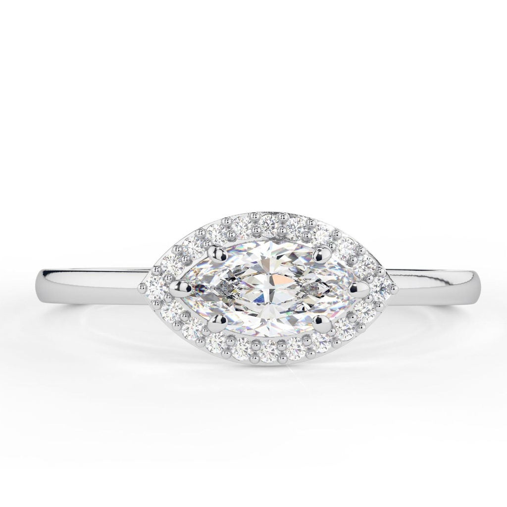 2.00 CT Marquise cut Diamond Halo Engagement Ring for Women