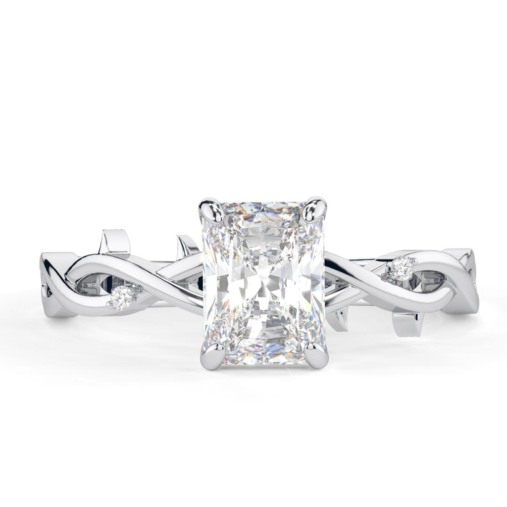 1.00CT Radiant Cut Diamond Twisted Anniversary Ring for Women