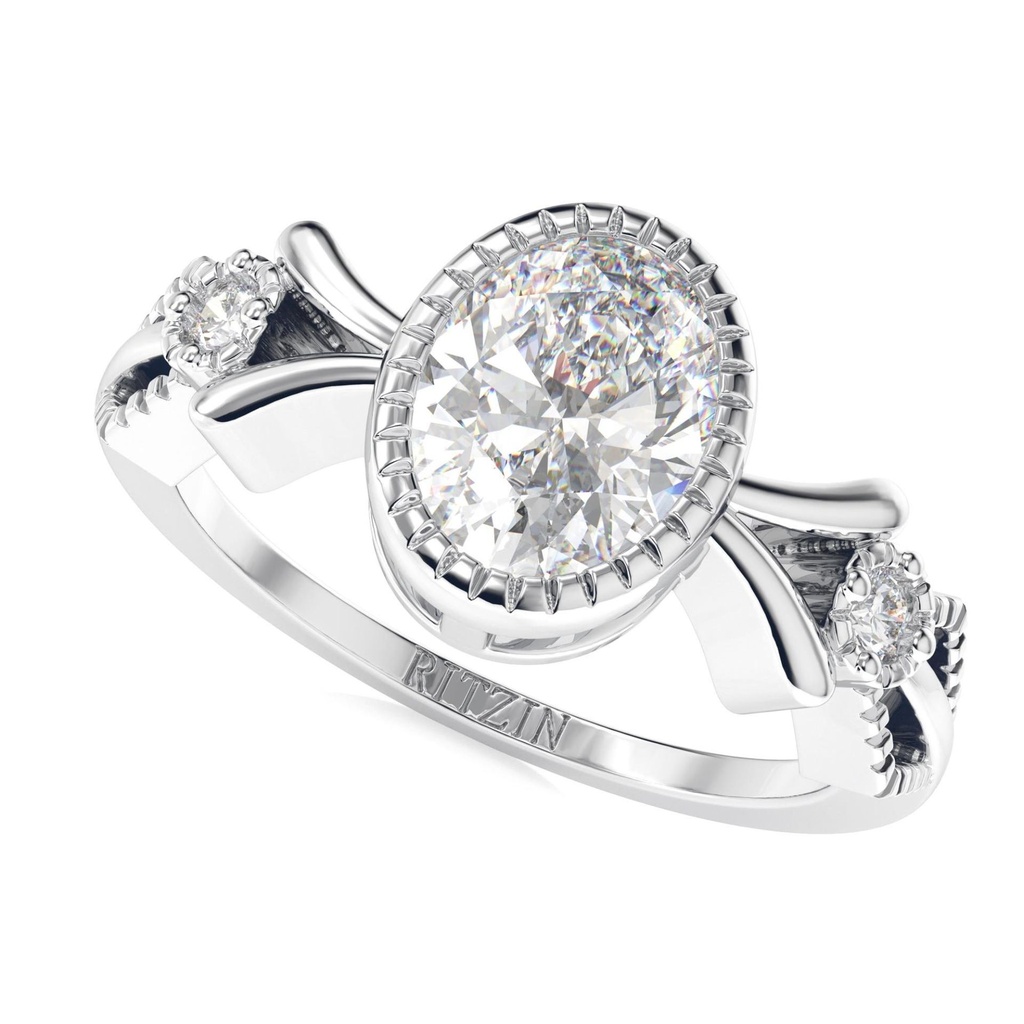 2.00CT Oval Diamond 3 stone Engagement Ring for Her