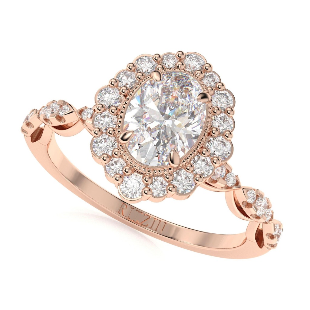 1.50CT Oval Halo  Engagement Ring, Halo Ring, Oval Cut  Ring - Promise Ring - Wedding Ring Ring For Women