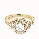 2.00CT Oval Diamond Halo Style Unique Engagement Ring for Women