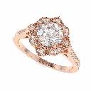 2.00CT Round Diamond Floral Style Engagement Ring for Women