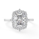 1.50CTRadiant Cut Diamond Halo Style Engagement Ring For Her