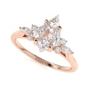 Kite Cut Diamond 7 Stone Cluster Style Engagement Ring for Women