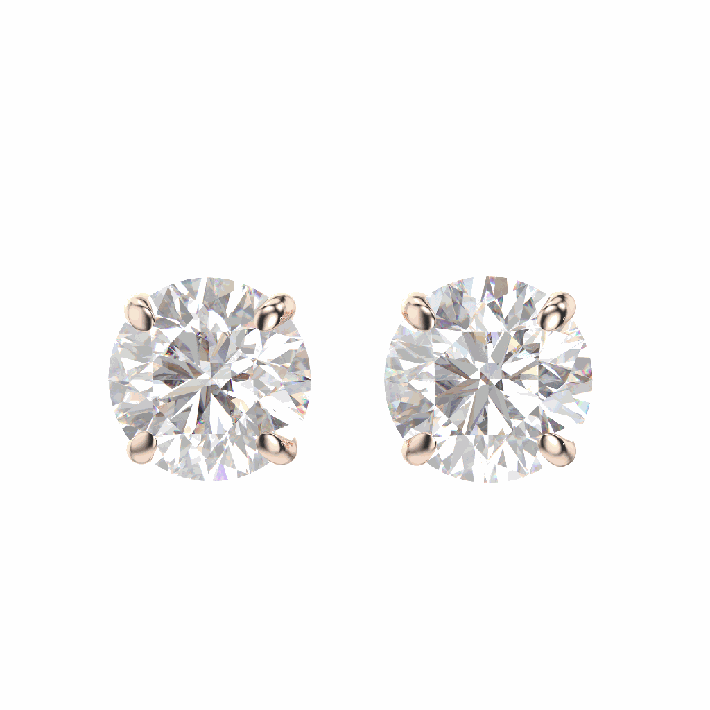 1.50ctRound Cut Diamond Stud Earrings For Women
