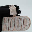 Fully iced out 14 kt white gold diamond pendant for men or women which can be wore at any occasion