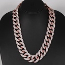 20 inch 24 mm our men's hip-hop diamond chain, enhance vvs clarity