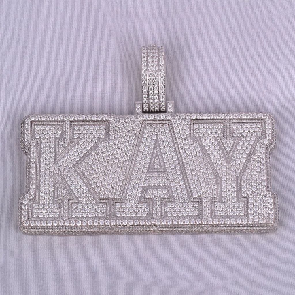 Diamond jewelry pendant made with lab grown diamonds in 14 kt white gold with vvs clarity