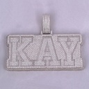 Diamond jewelry pendant made with lab grown diamonds in 14 kt white gold with vvs clarity