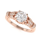 Round Cut Diamond Unique Style Engagement Ring For Women