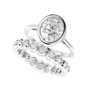 1.50CTOval Cut Diamon Diamond Unique Bridal Set Wedding Ring for Women