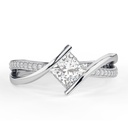 2.00ctPrincess Cut Diamond Twisted Anniversary Ring for Women