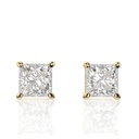 3.00ctPrincess Cut Diamond Stud Earrings For Women
