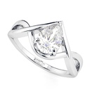 1.50CTPear Cut Diamond Twisted Anniversary Ring for Women