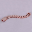 Hip Hop classic unisex diamond bracelet boasting vvs clarity in 14 kt rose gold with lab grown diamonds