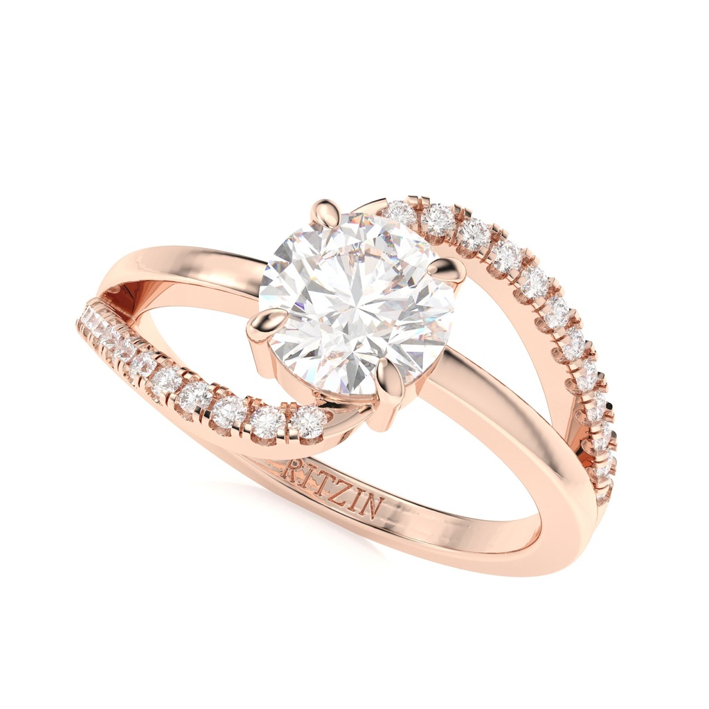 Round Cut Diamond Twisted Style Anniversary Ring for Women