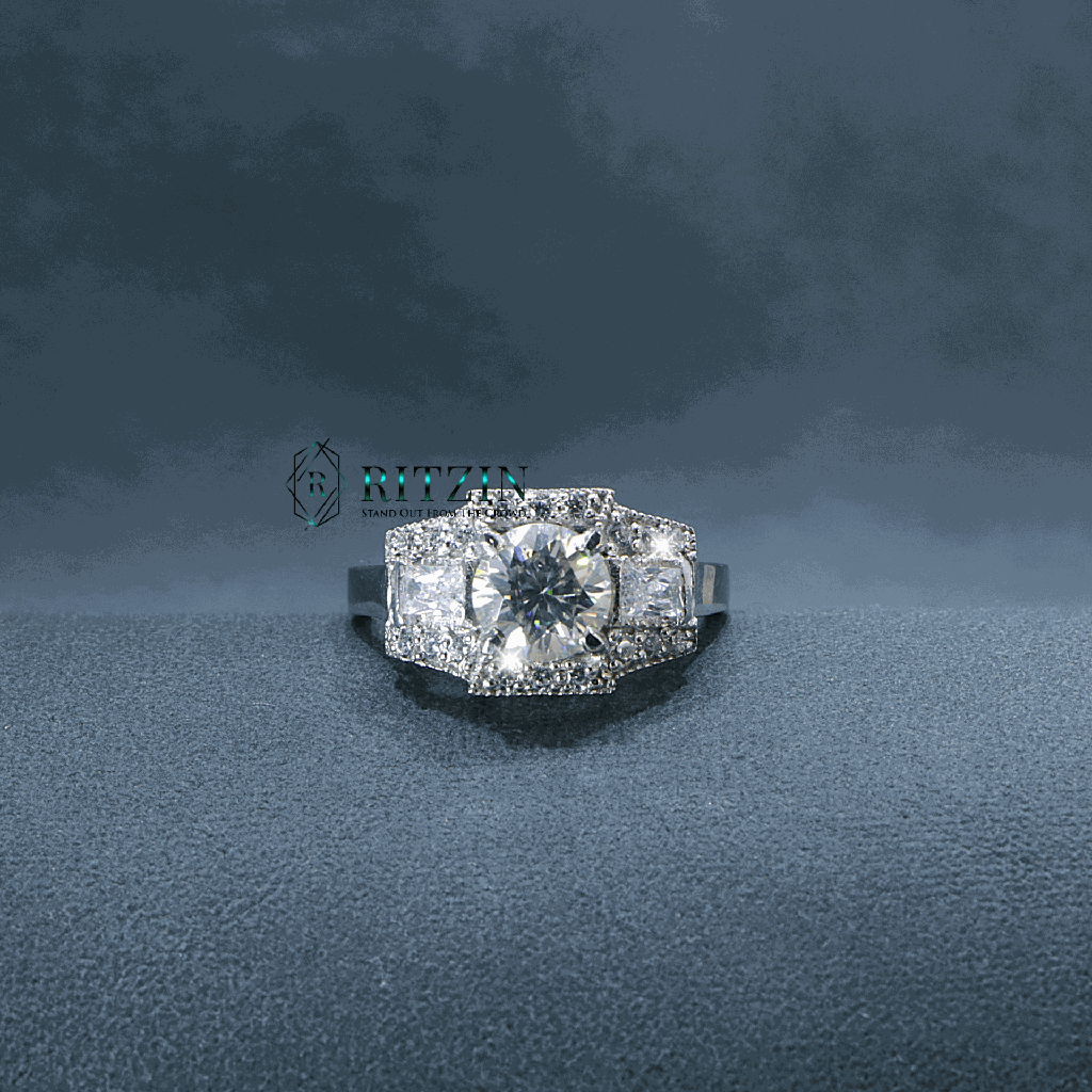 Round And Radiant Cut Diamond Unique Style Engagement Ring For Women 