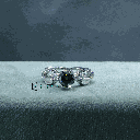 Green Round Cut Diamond Twisted Style Engagement Ring For Women 