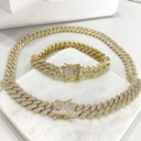 Round Cut Diamond Cuban Chain For Men Heavy Design Hip hop Jewelry Excellent Style