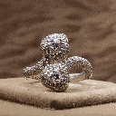Heart And Round Cut Diamond Toi Et Moi Style Engagement Ring For Women