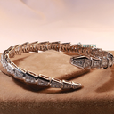 Round Cut Diamond Unique Style Bangle For Women