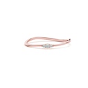 Round Cut Diamond Three Stone Style Lara Traditional Bangle Bracelet For Women