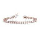 6.50MM Round Cut Diamond Patricia In Line Bar Set Bracelet For Women