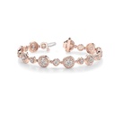 Round Cut Diamond Halo Style Tara Vintage Bracelet For Women