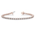 5.00MM Round Cut Diamond Goldie In Line Prong Set Tennis Bracelet For Women