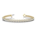 6.50MM Round Cut Diamond Unique Style Emilia In Line Prong Set Tennis Bracelet For Women