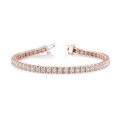Round Cut Diamond Barbara In Line Prong Set Tennis Bracelet For Women