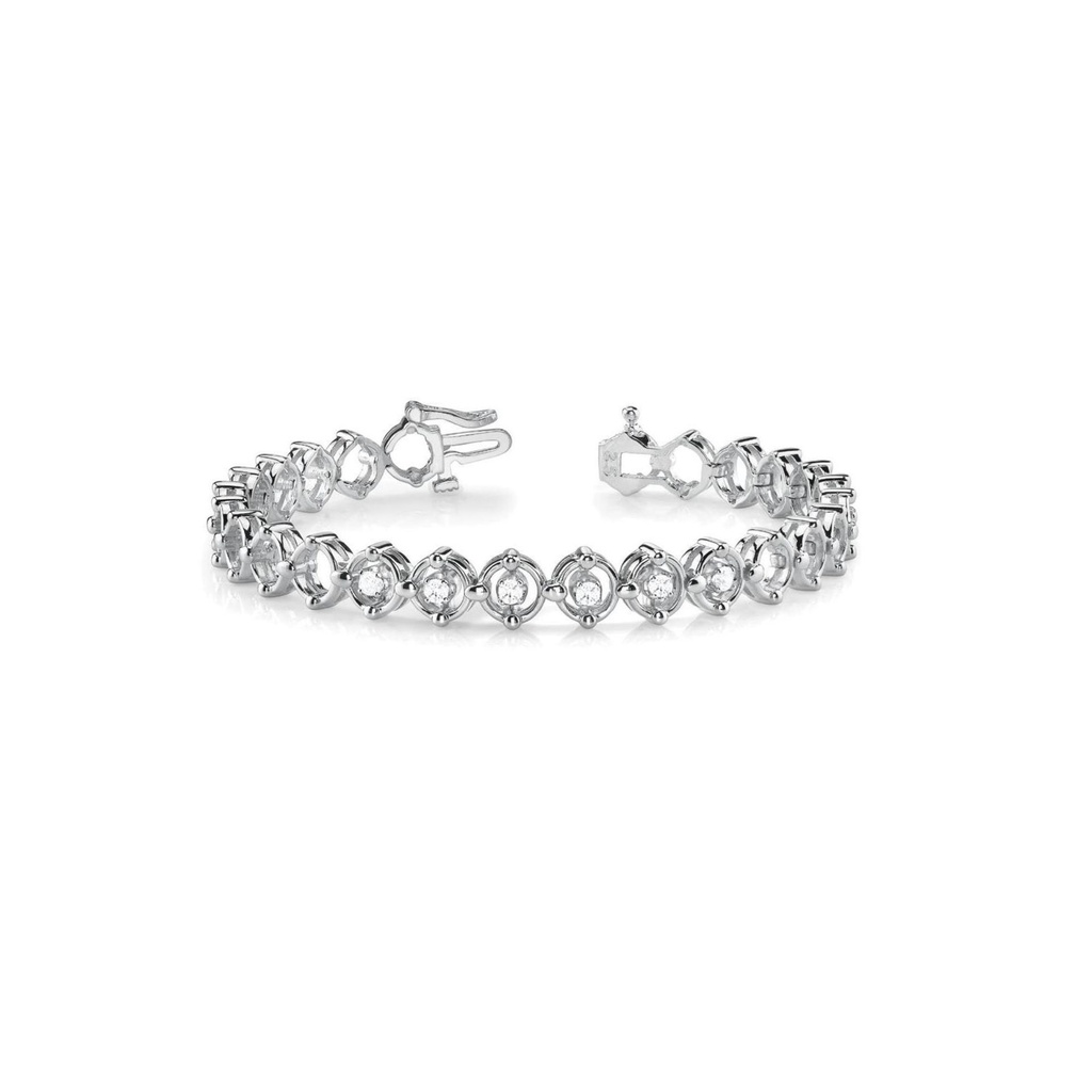 3.00M Round Cut Diamond Tennis Bracelet For Women