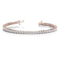 7.50MM Round Cut Diamond Unique Style Prong Set Tennis Bracelet For Women