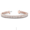 Princess Cut Diamond Daisy In Line Bar Set Tennis Bracelet For Men