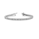 Round Cut Diamond Frost In Line Prong Set Tennis Bracelet For Women