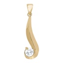 6.50MM Round Cut Diamond Illoura Wave Charm Pendant For Women