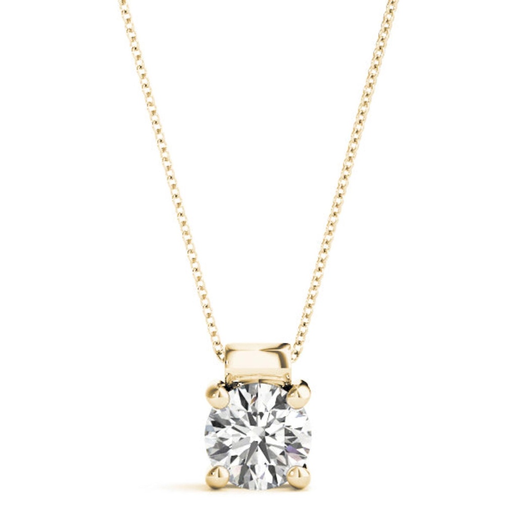 Round Cut Diamond Ophelia Charm Pendant For Women