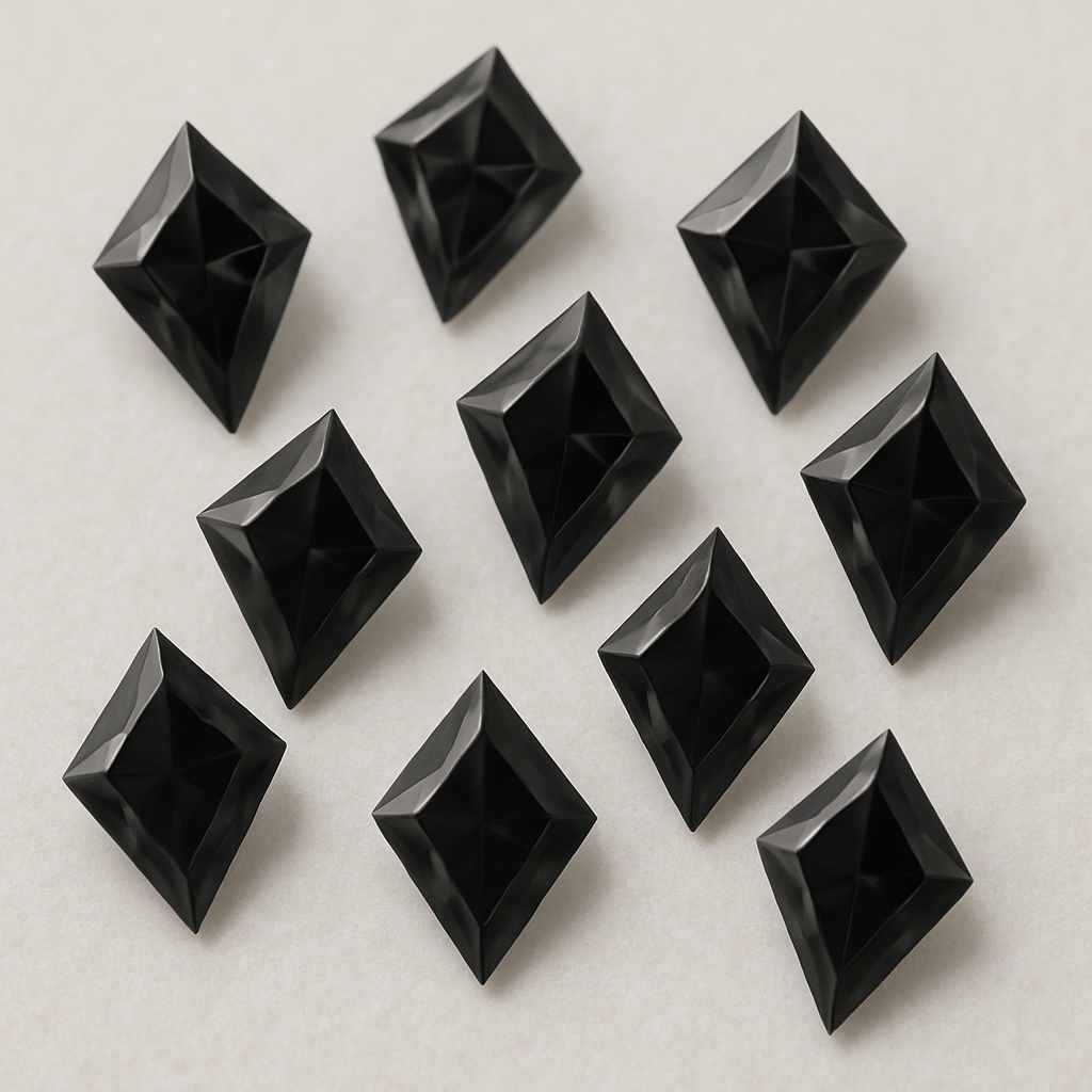 Kite Moissanite Jet Black