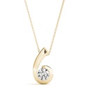 5.00MM Round Cut Diamond Unique Style Melora Open Hoop Pendant For Women