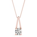 7.50MM Round Cut Diamond Charm pendant For Women