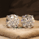 2.00CT Round Cut Diamond Stud Erarings For Women Push Back Stud Earrings