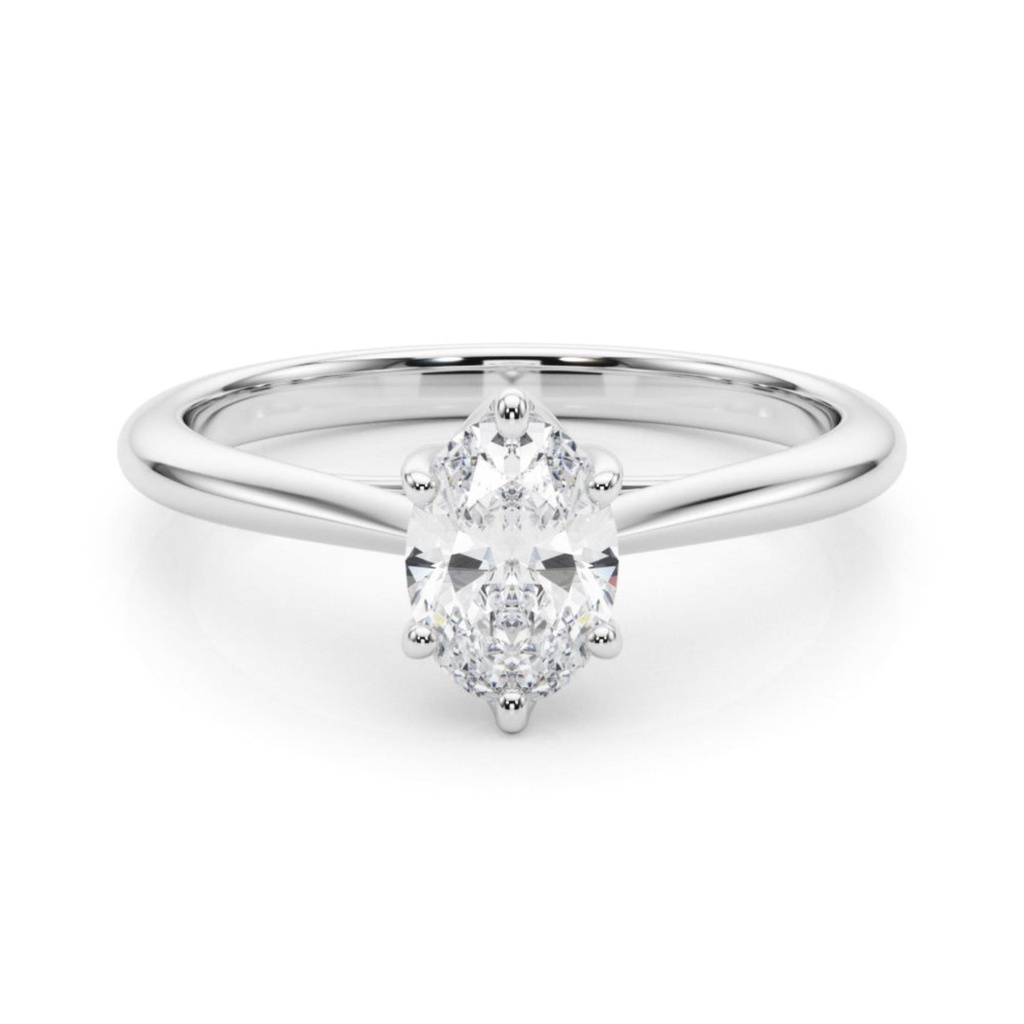 Oval Cut Diamond Solitaire Engagement Ring For Women