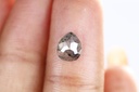 1.26 Ct, 7.5 X 6.1 X 3.4 MM, Natural Rustic Diamond Gray Salt And Pepper Pear Shape Diamond, Mine Cut Diamond, Real Crystal Ring, DG7551