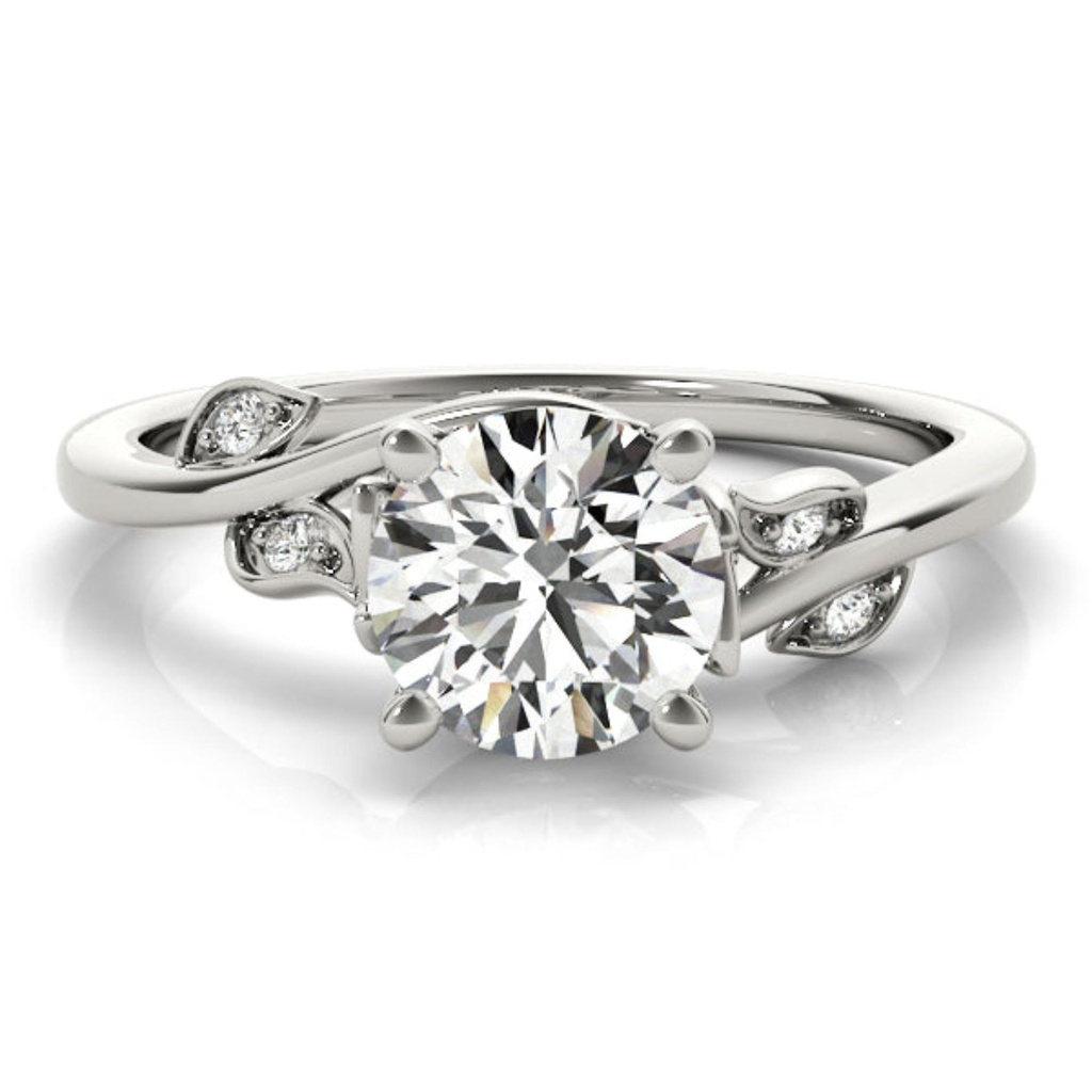 Round Cut Diamond Unique Style Engagement Ring For Women