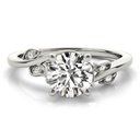 Round Cut Diamond Unique Style Engagement Ring For Women