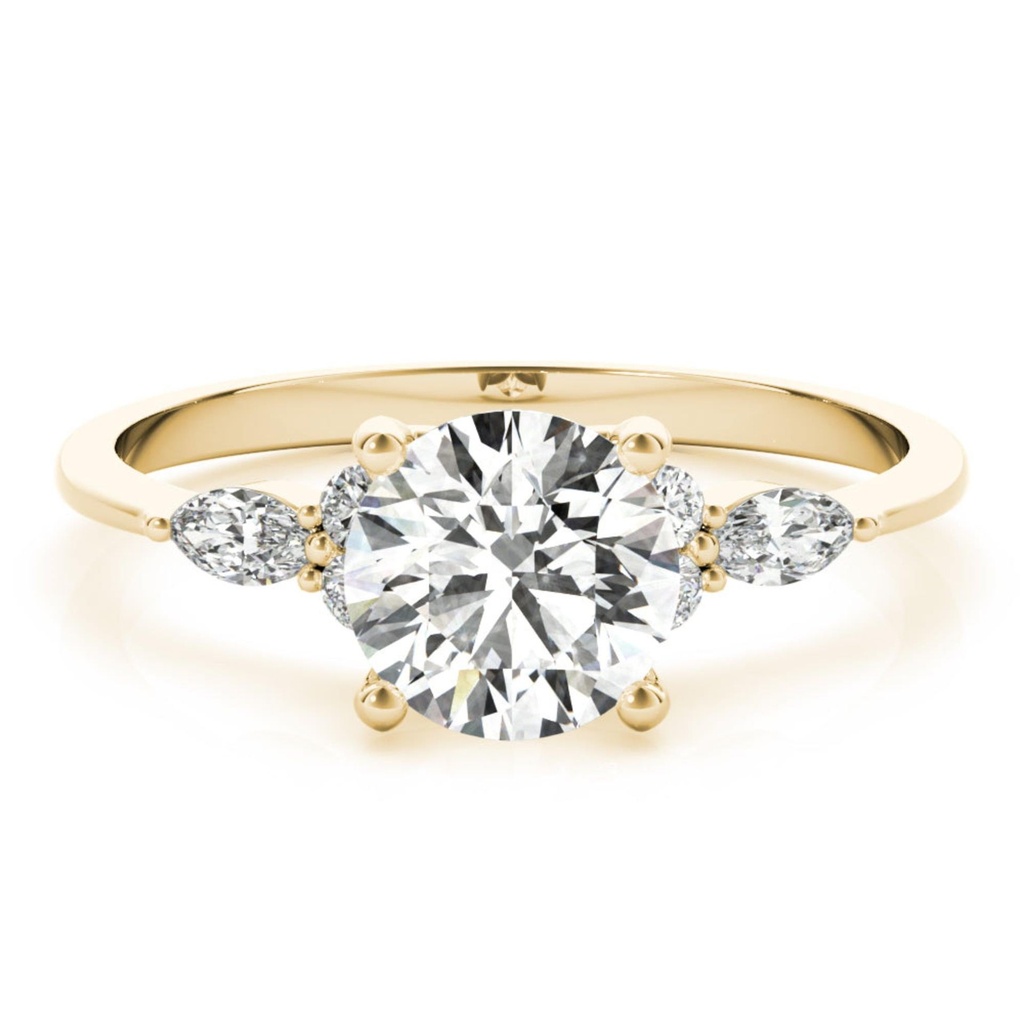 Round And Marquise Cut Diamond 7 Stone Engagement Ring For Women