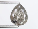 1.32 Ct, 9.2 X 7.1 X 2.6 MM, Natural Galaxy Diamond Salt And Pepper Pear Shape Polished Diamond For Engagement Ring Birthday Gifts, DG9902