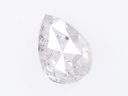 0.65 Ct, 6.5 X 4.7 X 2.7 MM, Natural Rustic Fancy White Salt And Pepper Color Pear Shape Faceted Diamond For Anniversary Gifts, Jewelry, C39