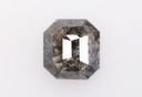 1.32 Ct, 6.3 X 5.9 X 3.3 MM, Natural Loose Diamond Fancy Salt And Pepper Emerald Shape Faceted Diamond, Salt And Pepper Diamond Ring, DG-31